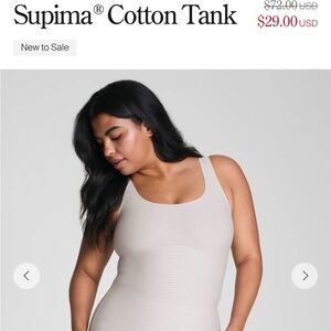 SPANX Supima Cotton Tank - French Grey